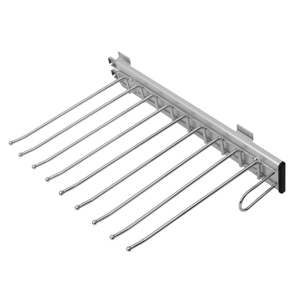 Вешалка для брюк 9 мест правосторонняя, хром/алюминий