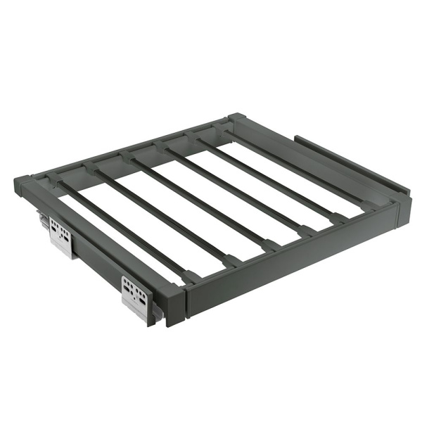 Вешалка для брюк ELITE 700мм с доводчиком, антрацит 